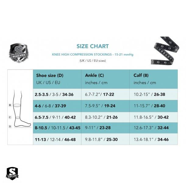 Støttestrømper, sorte, tenbro bambus, SupCare#SupcarestockingsBuump